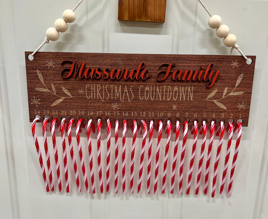 Personalized Christmas Countdown Board